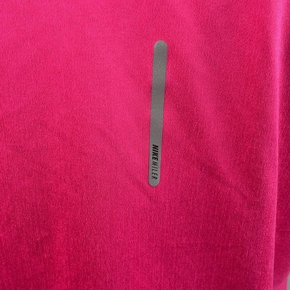 Nike Miler Running Dri-Fit Shirt Women Medium Short Sleeve Pink/Orange - Picture 9 of 13